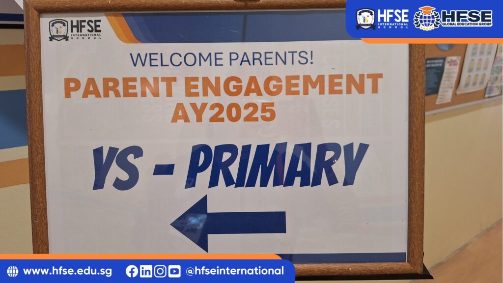 A photo of a poster welcoming parents and providing directions to the venue.