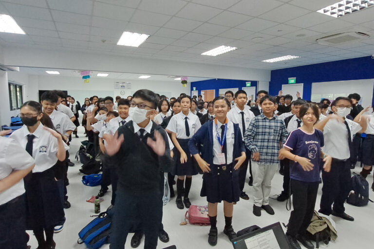 HFSE International School students in singapore having fun during an event.