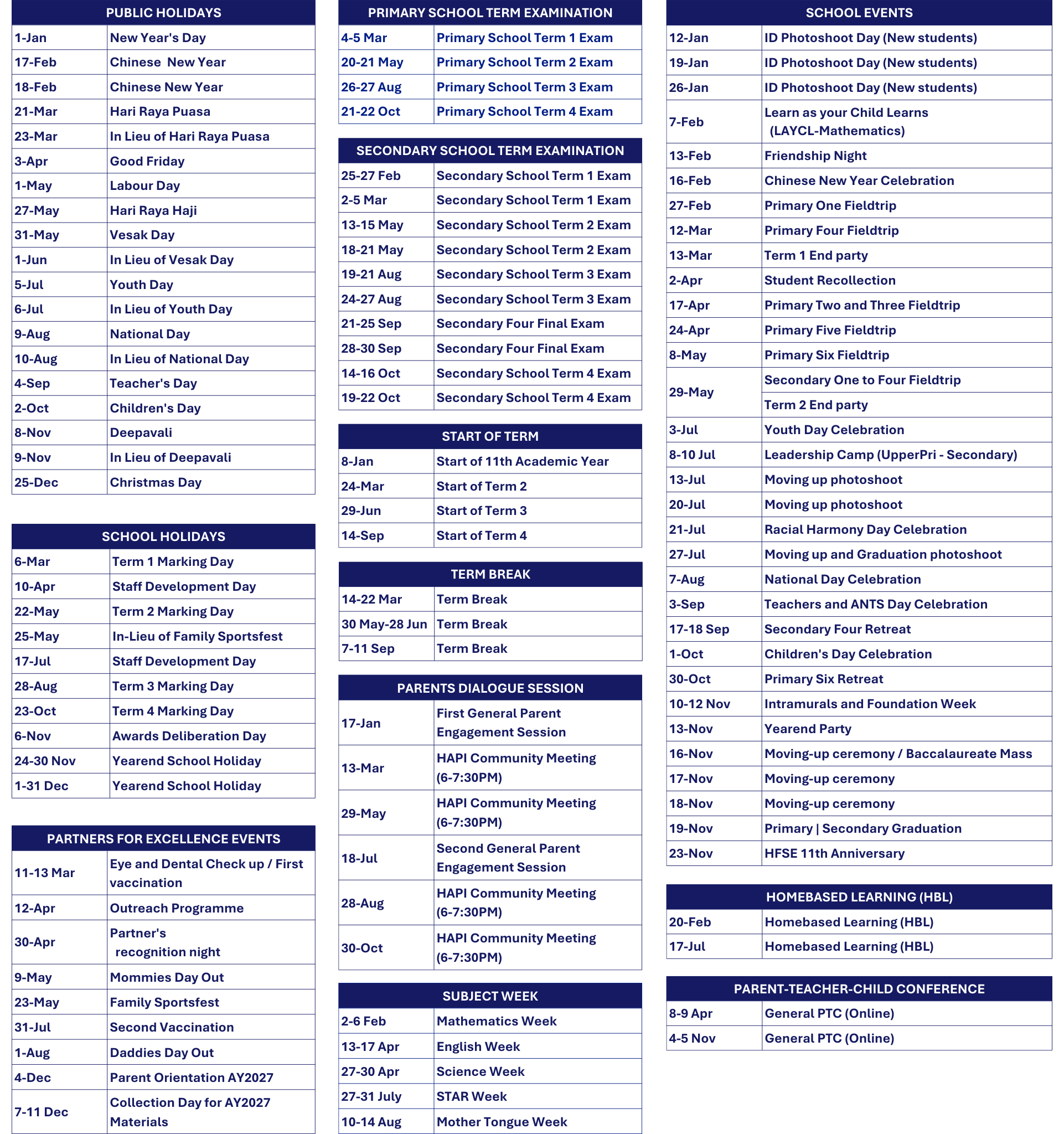 HFSE AY2026 Calendar of Events for Website